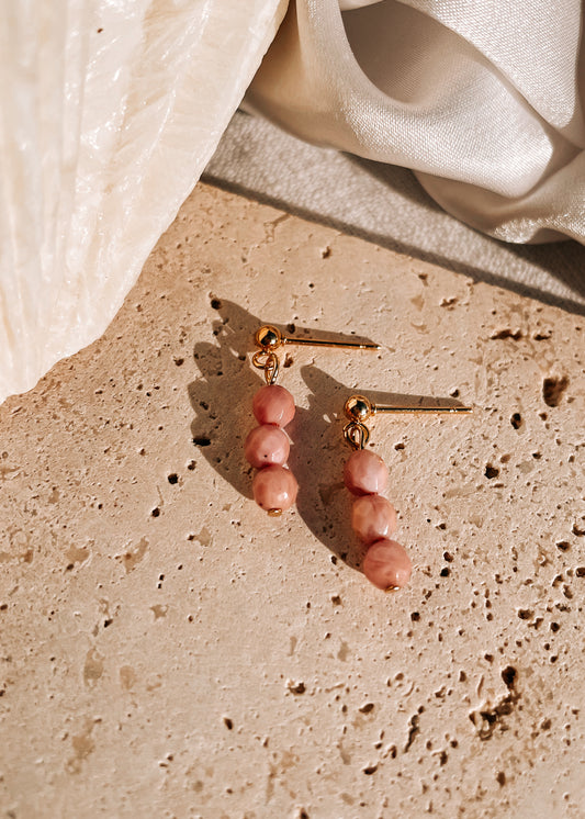 Australian Rhodonite Stack Earrings