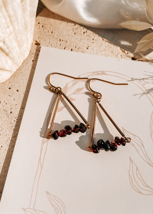 Chloe Garnet Earrings