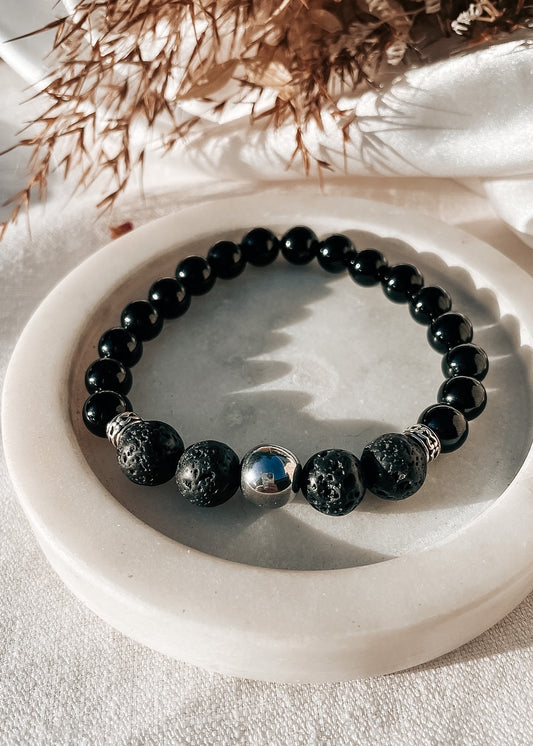 Lava Obsidian Bracelet