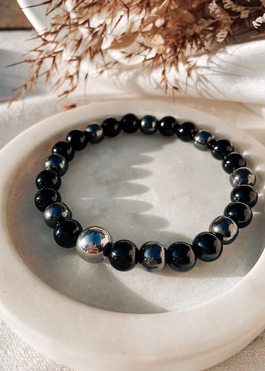 Obsidian Hematite Bracelet