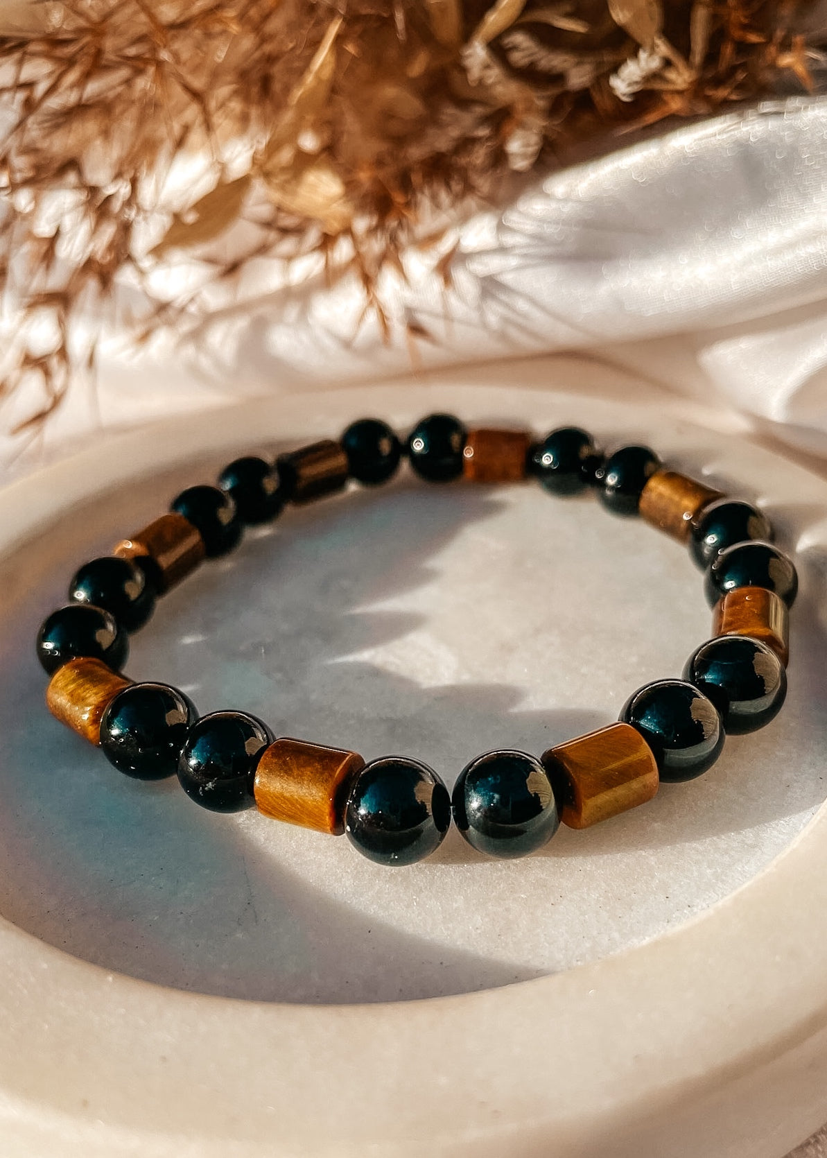 Tiger Eye Obsidian Bracelet