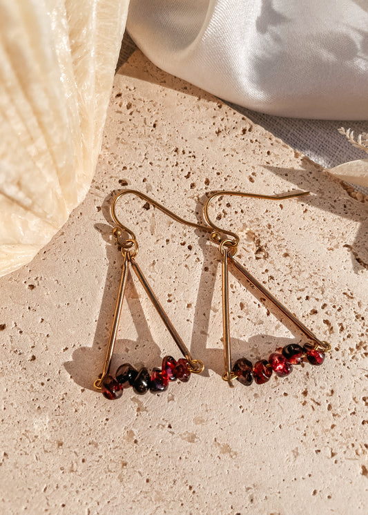 Chloe Garnet Earrings