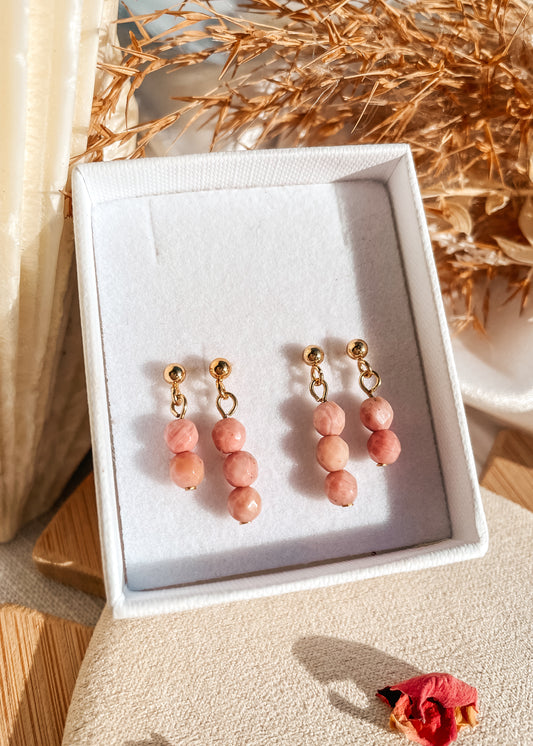 Australian Rhodonite Stack Earrings