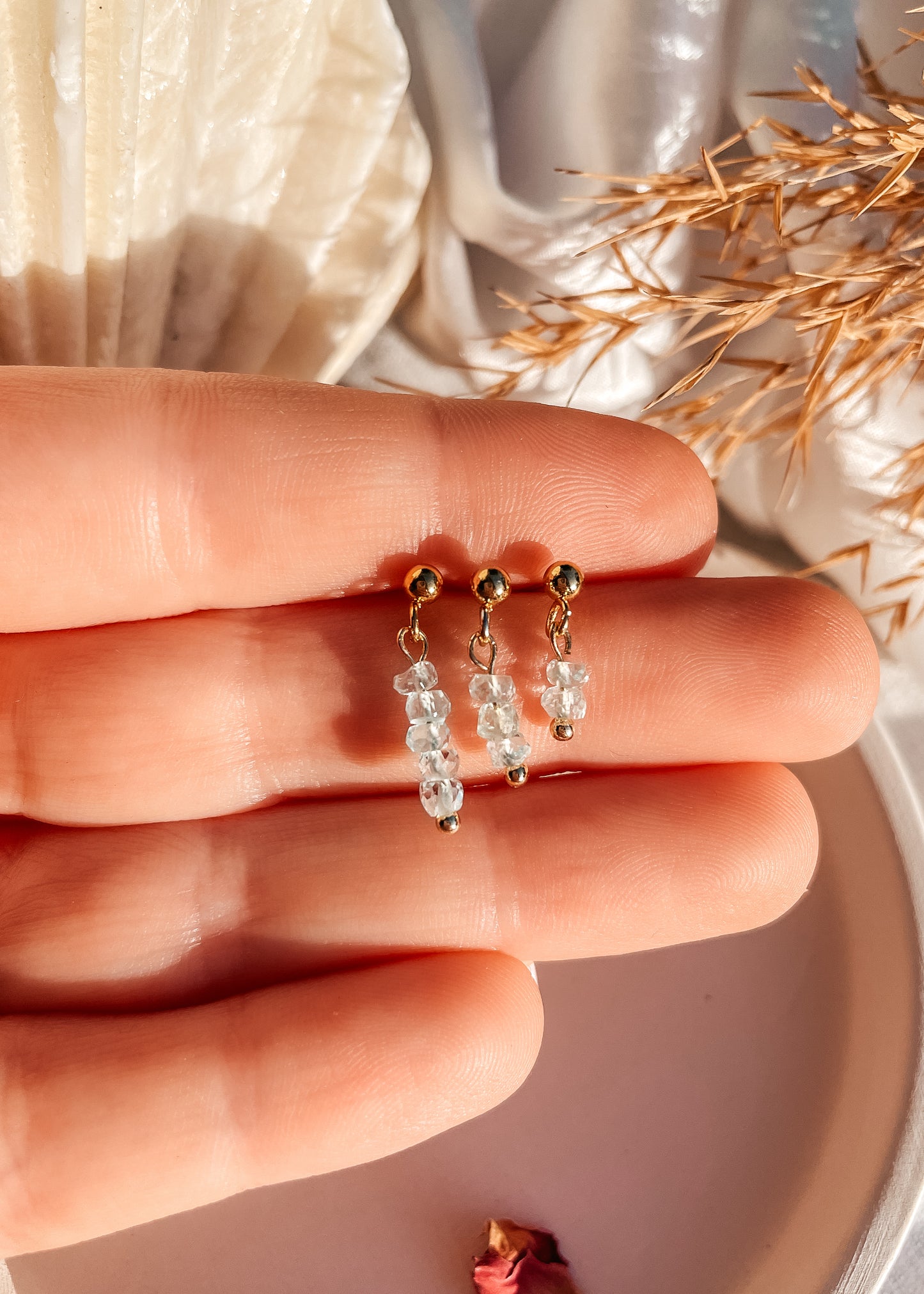 Aquamarine Earring Stack