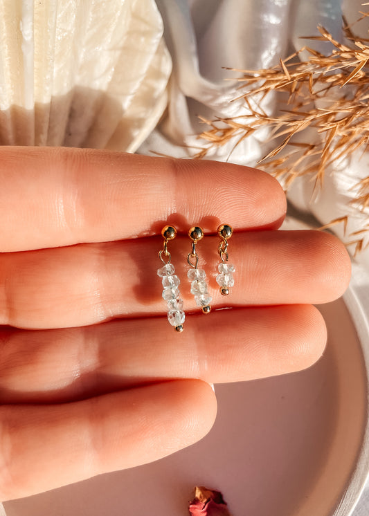 Aquamarine Earring Stack