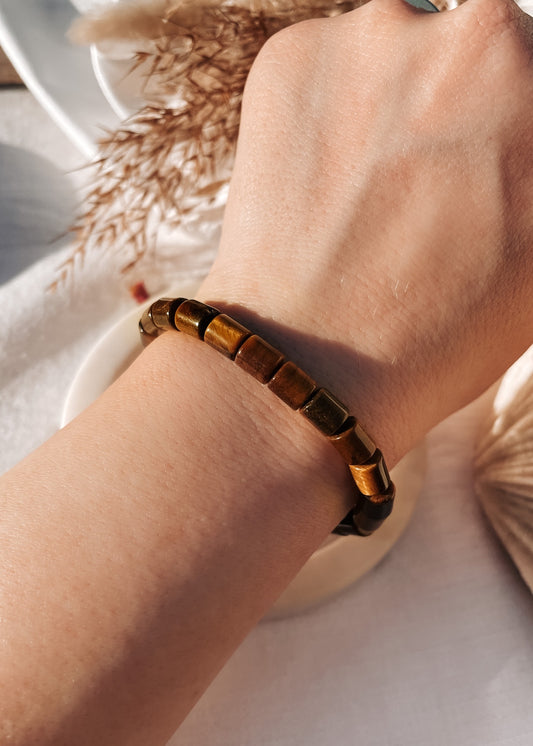 Tiger Eye Barrel Bracelet