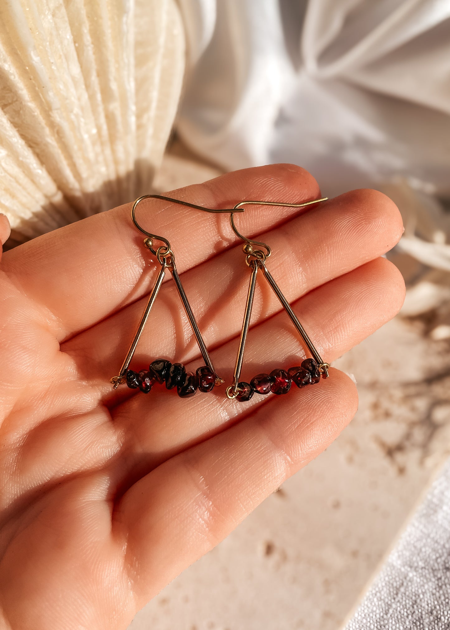 Chloe Garnet Earrings