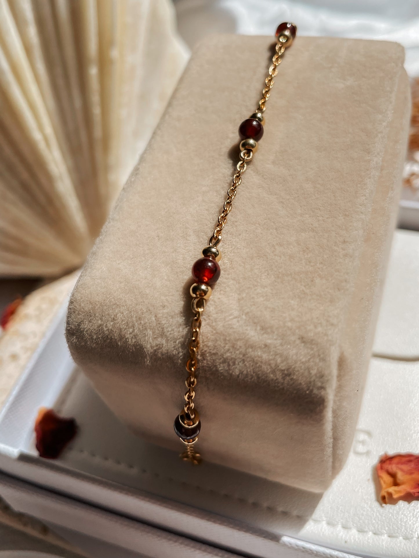 Liana Garnet Chain Bracelet