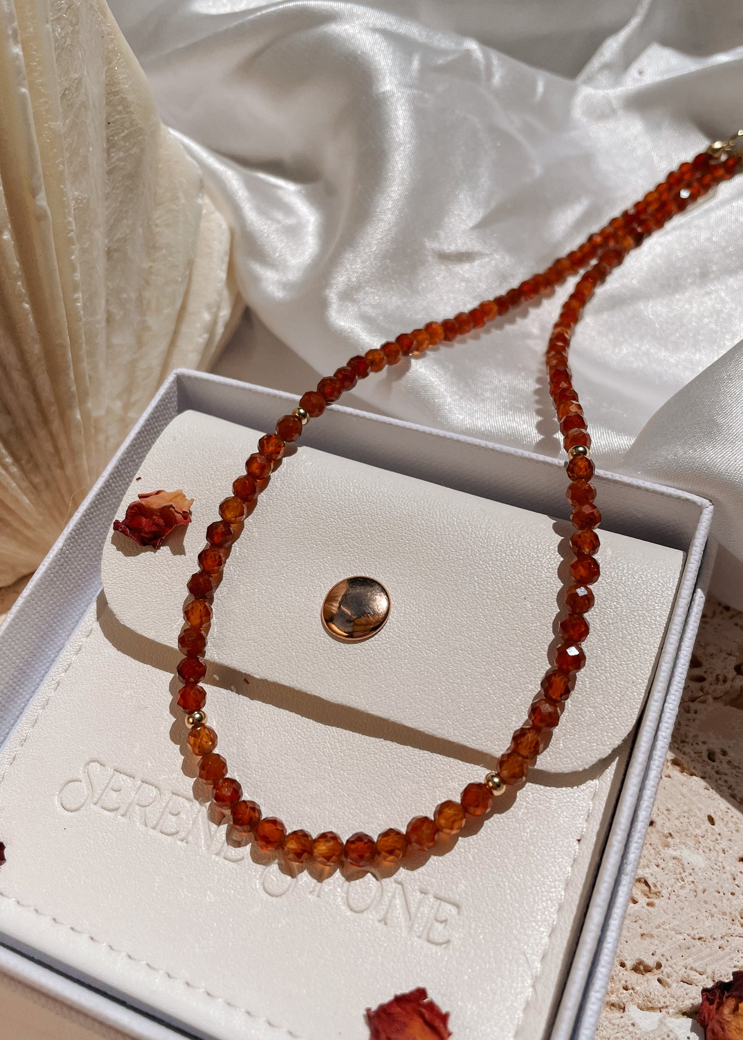 Rare Hessonite Garnet Necklace