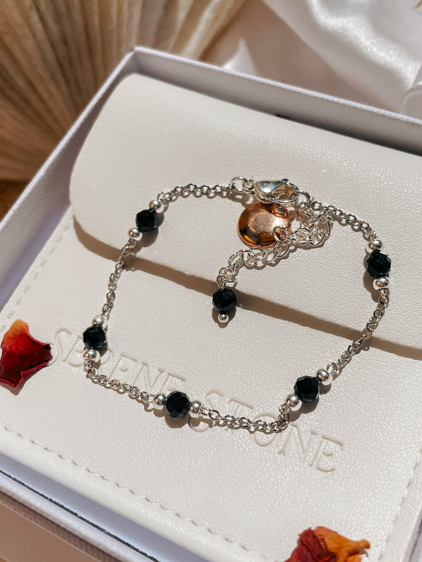 Liana Black Tourmaline Chain Bracelet