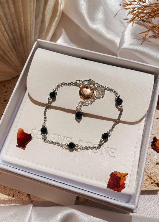 Liana Black Tourmaline Chain Bracelet