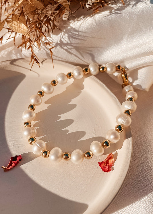 Victoria Pearl Gold/Silver Bracelet