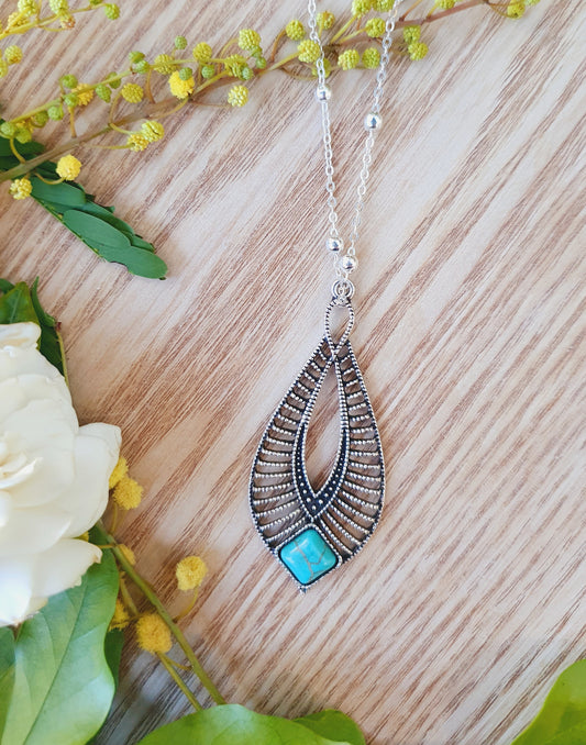 Turquoise Pattern Pendant