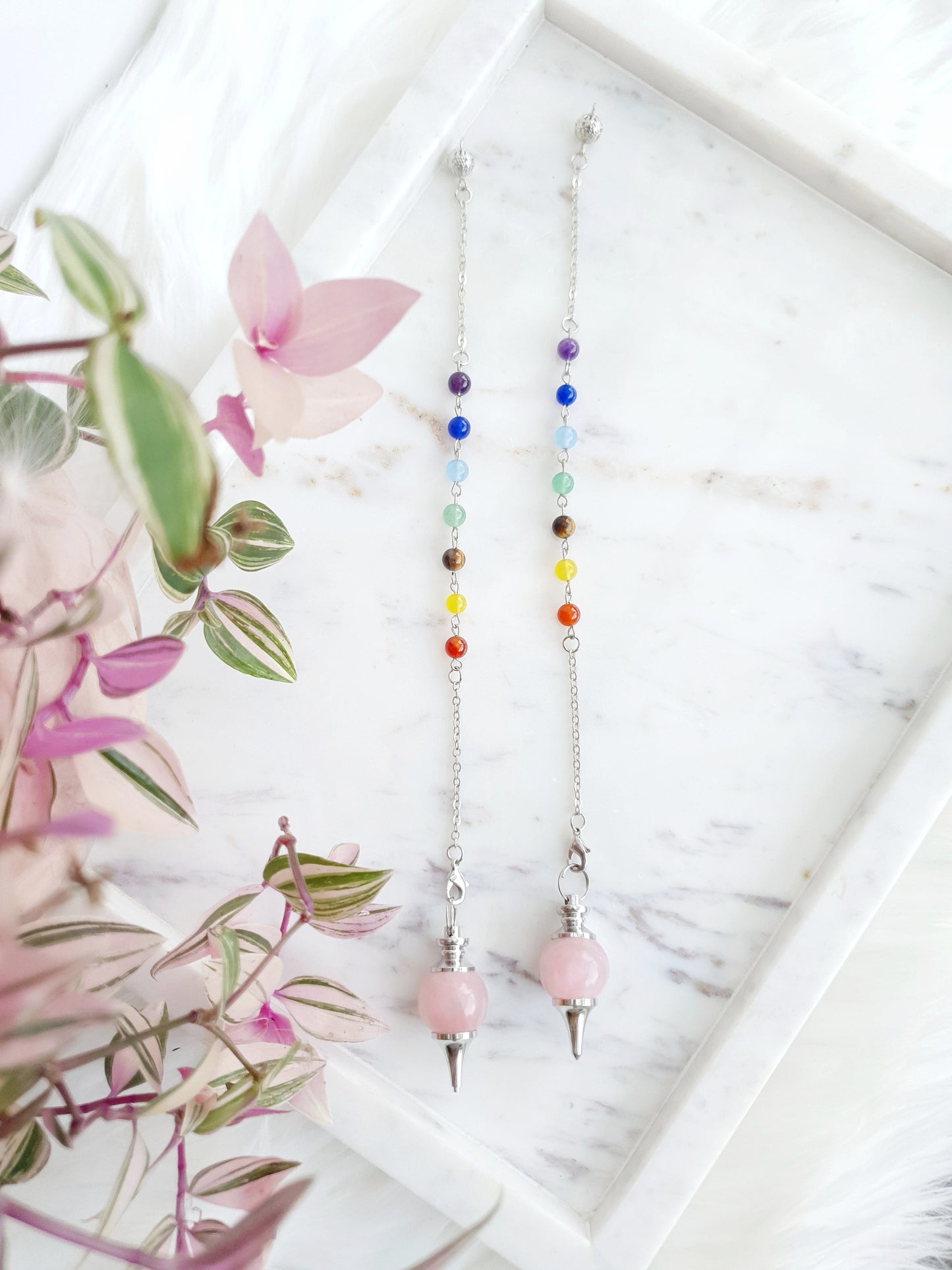 Rose Quartz Chakra Pendulum