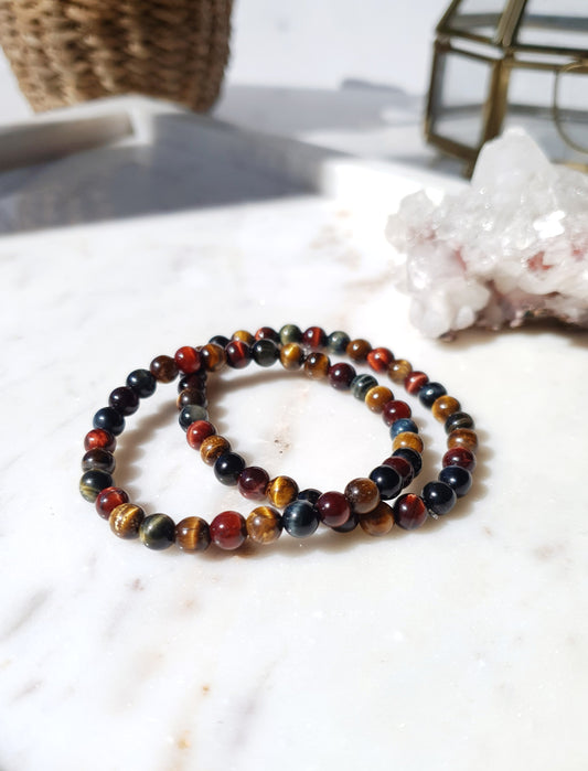 Tricolour Tiger-Eye Bracelet