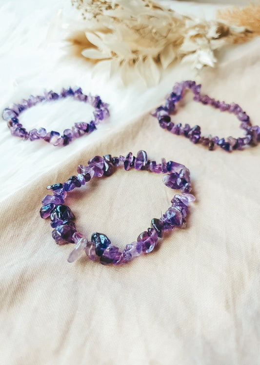 Amethyst Chip Bracelet