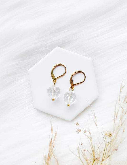 'CLARITY' Quartz Star Cut Earring