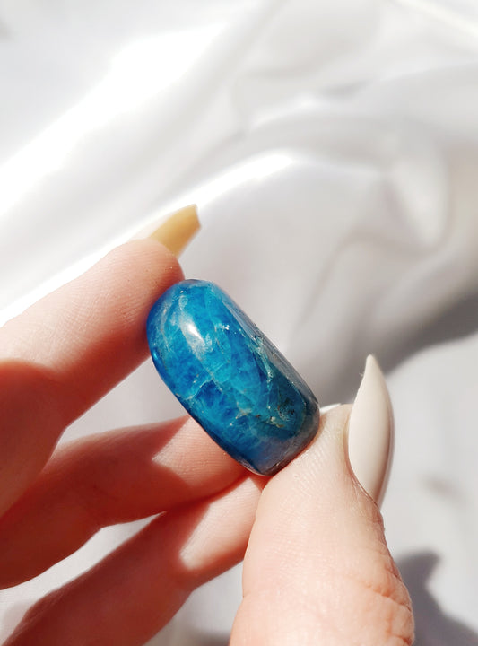 High Grade Blue Apatite Tumble