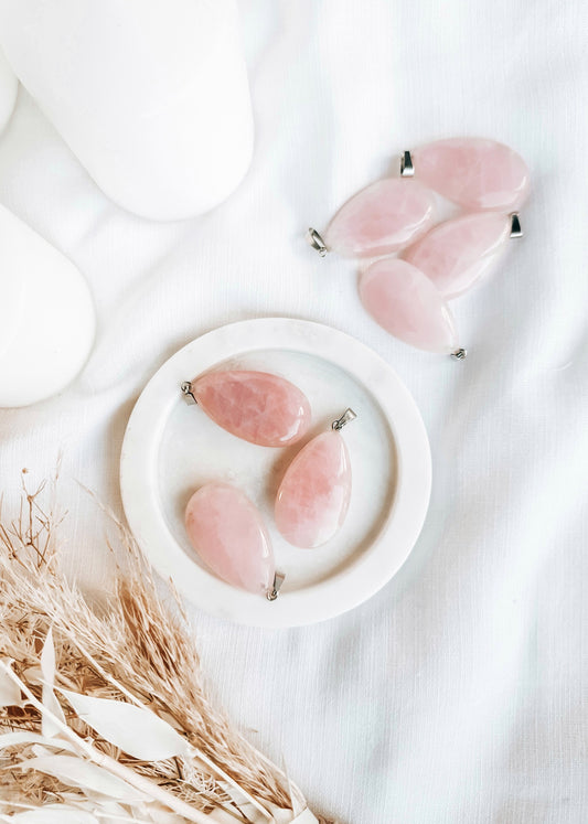 Rose Quartz Drop Pendant