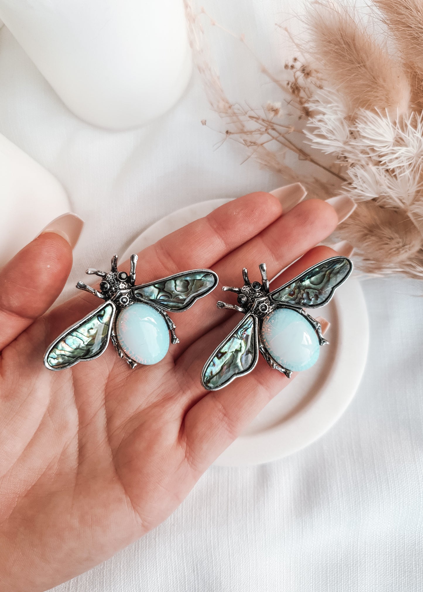 Opalite Paua Shell Bee