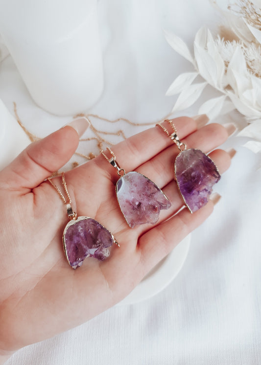 Amethyst Slice Pendant