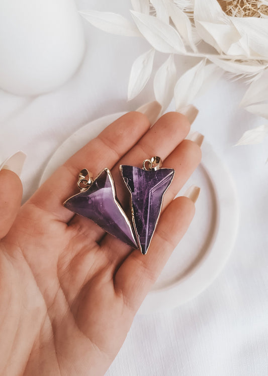 Amethyst Arrowhead Gold