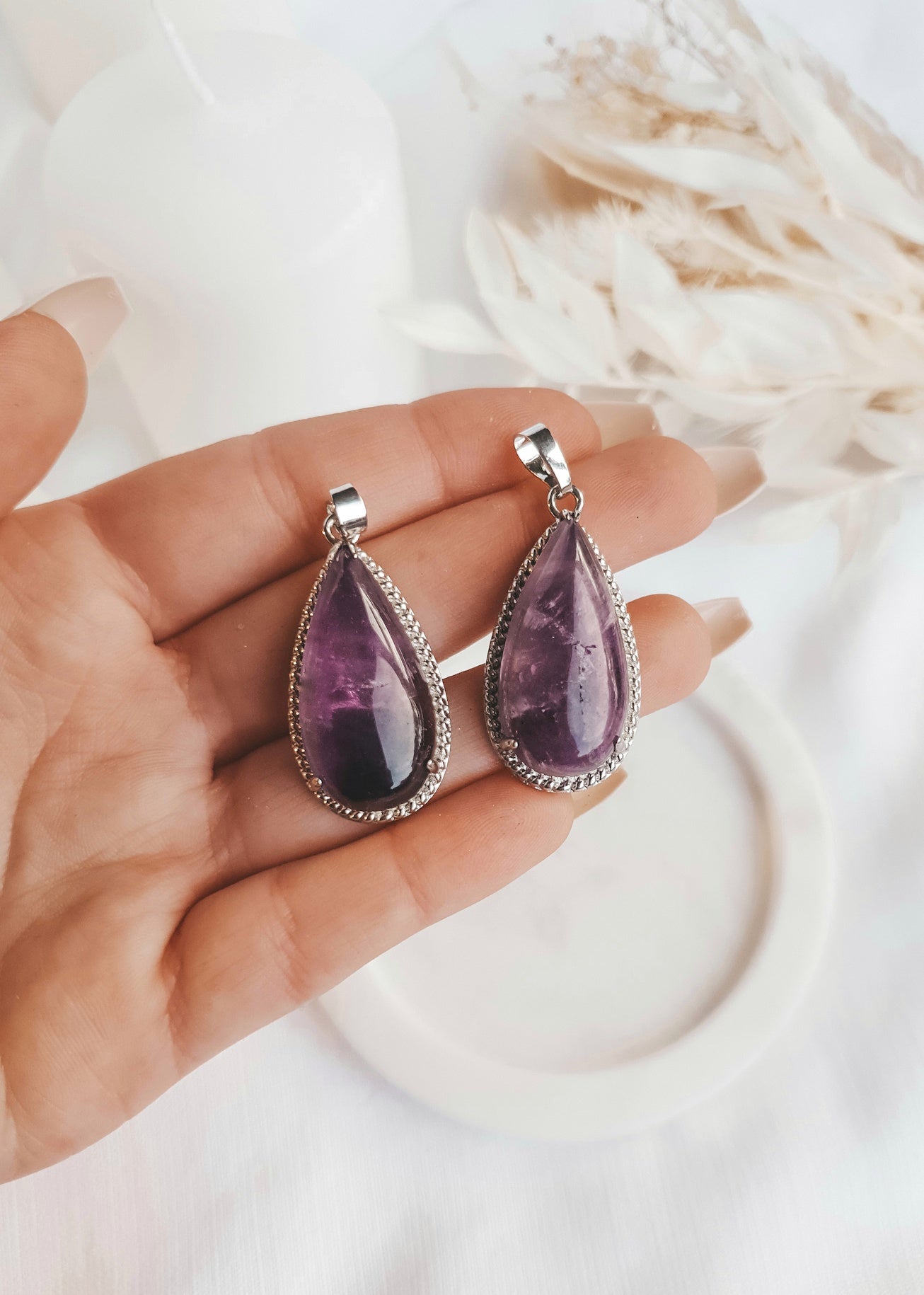 Amethyst Teardrop Pendant