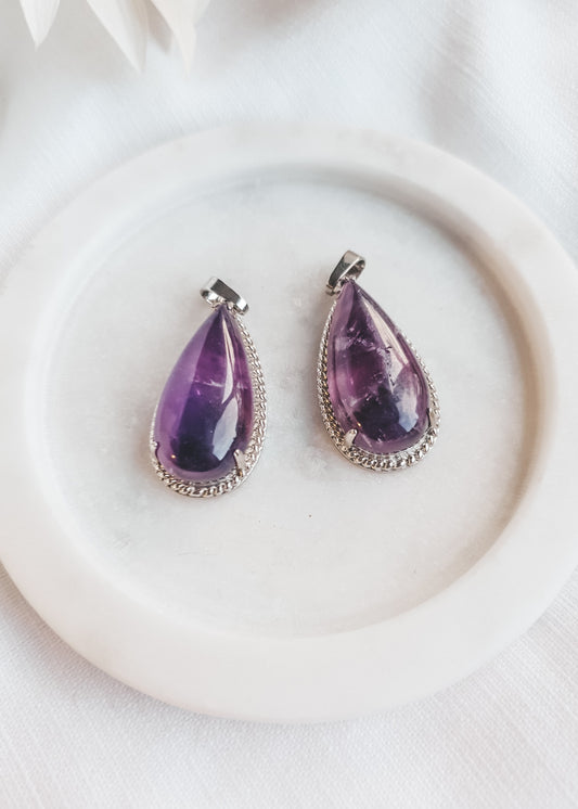 Amethyst Teardrop Pendant