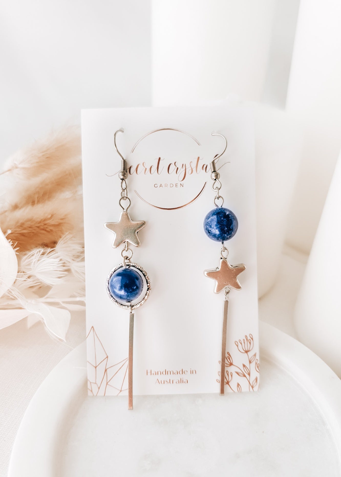 Lapis Lazuli Space Mismatch Earrings