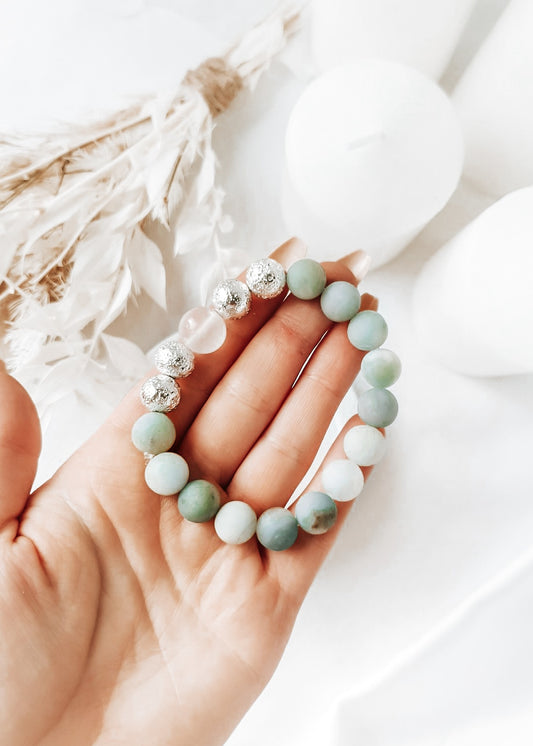 Amazonite + Calcite Bracelet