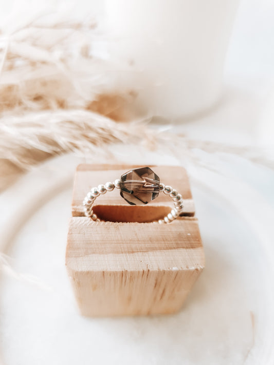 Smoky Quartz Silver Ring