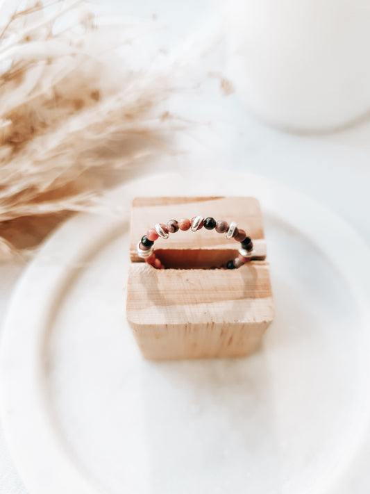 Rhodonite Silver Ring