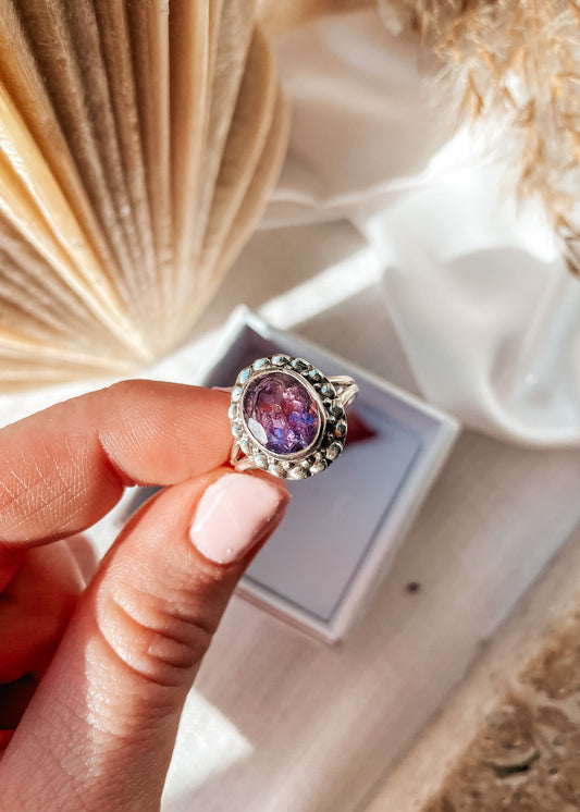 Amethyst Faceted Oval Ring