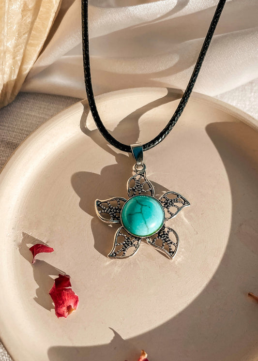 Turquoise Flower Necklace