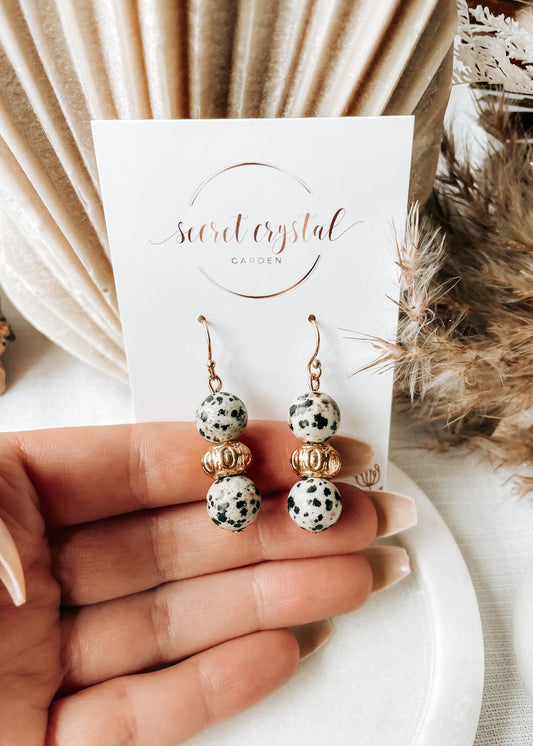 ‘Lara’ Dalmatian Jasper Earring