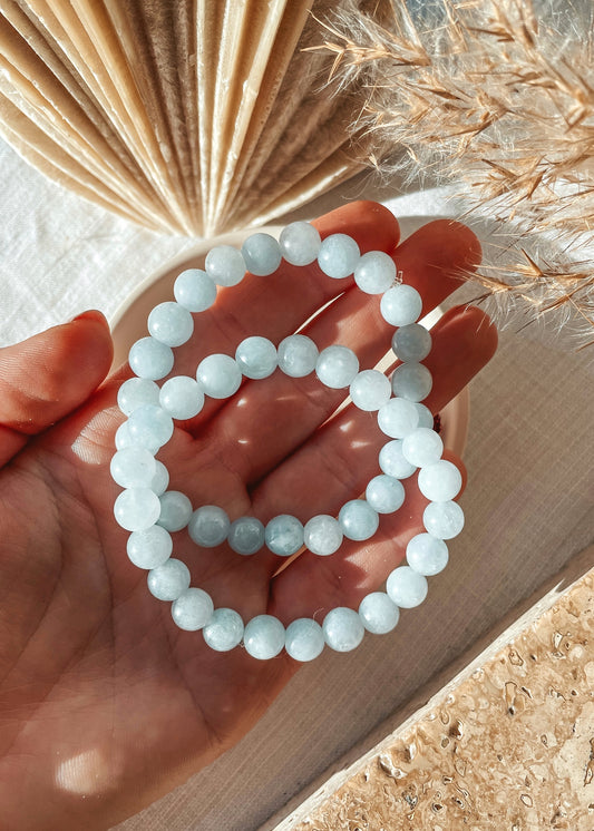 Aquamarine Round Bracelet