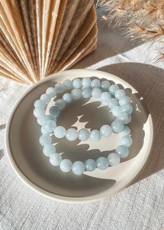 Aquamarine Round Bracelet