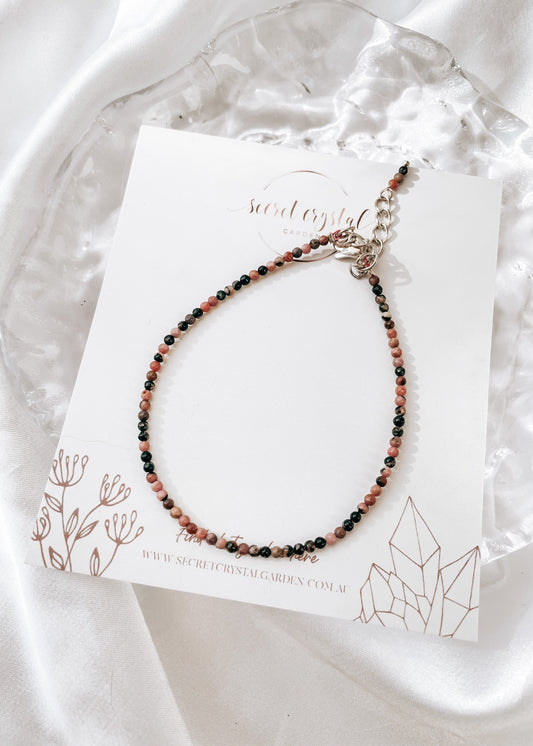 Rhodonite Anklet