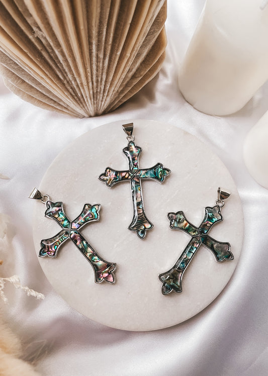 Paua Shell Cross