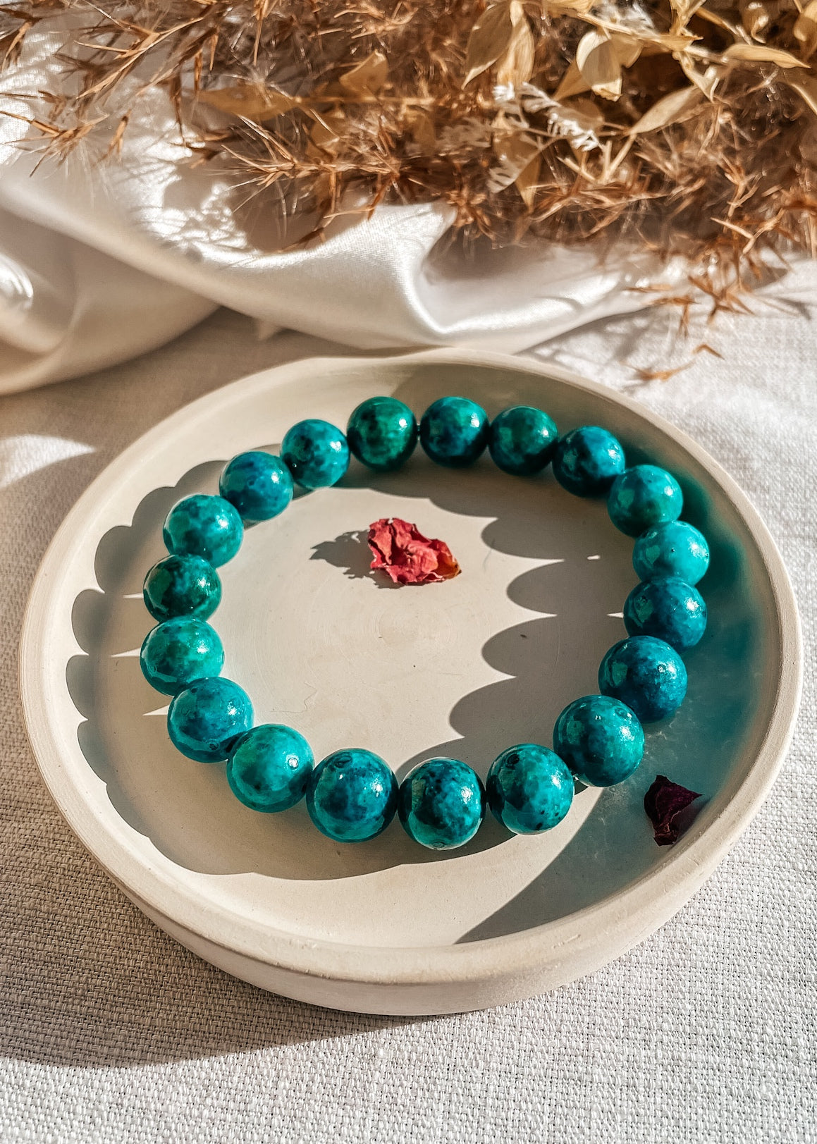 Round Chrysocolla Bracelet