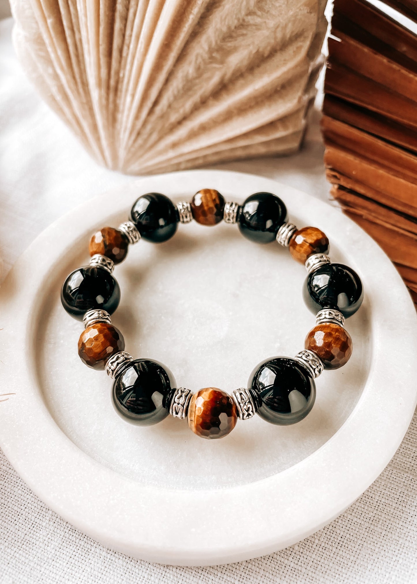 Tiger Eye Obsidian Bracelet