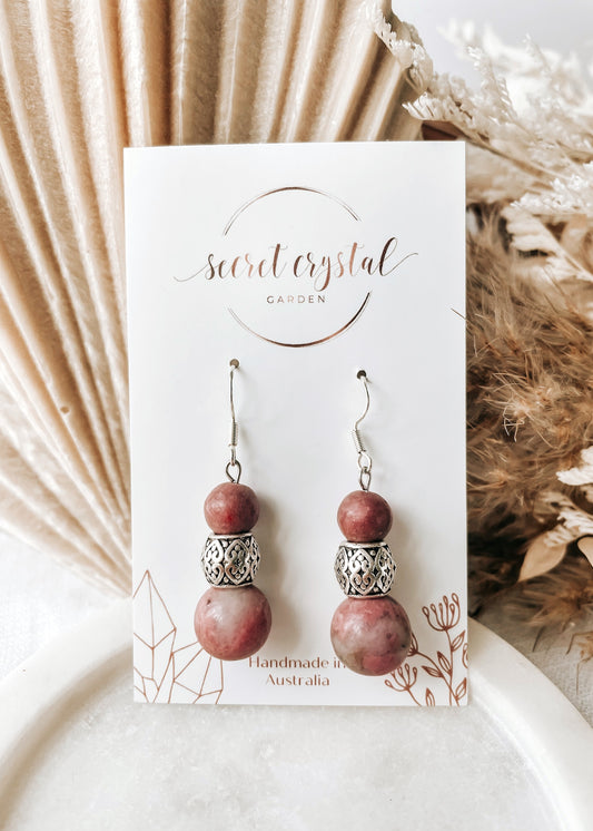 Rhodonite Earrings