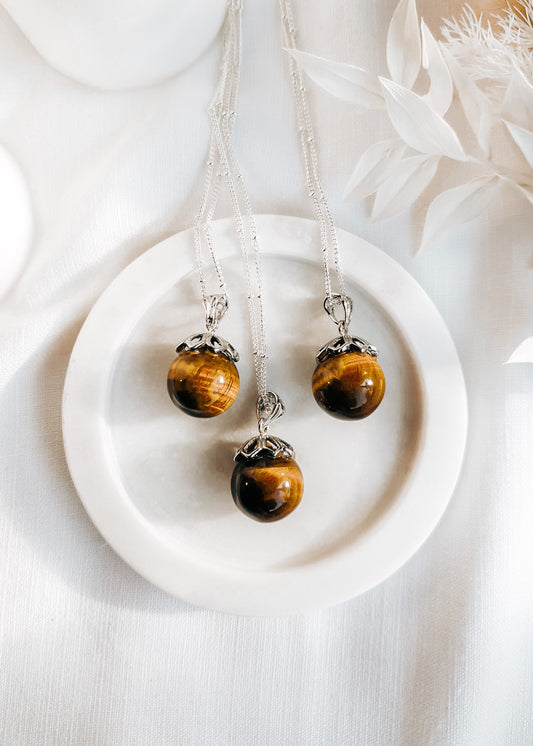 Tiger Eye Round Pendant