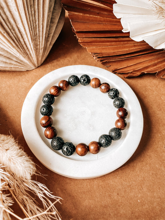 Wood & Lava Diffuser Bracelet