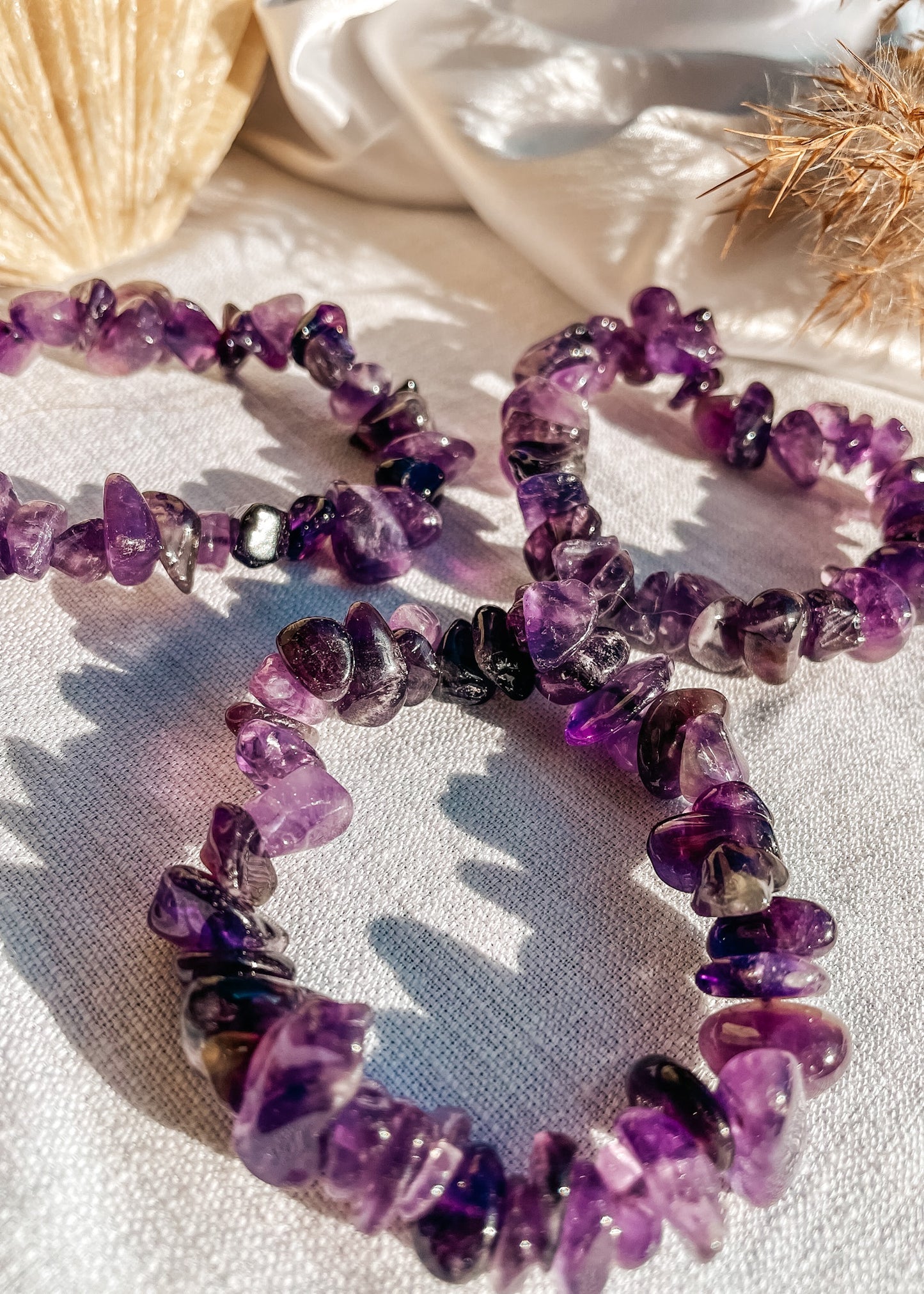 Amethyst Chunky Chip Bracelet