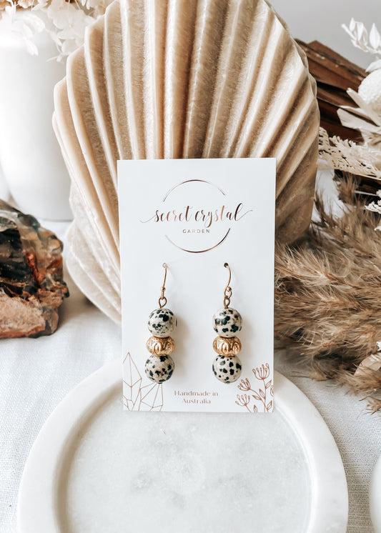 ‘Lara’ Dalmatian Jasper Earring