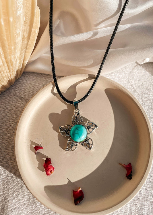 Turquoise Flower Necklace