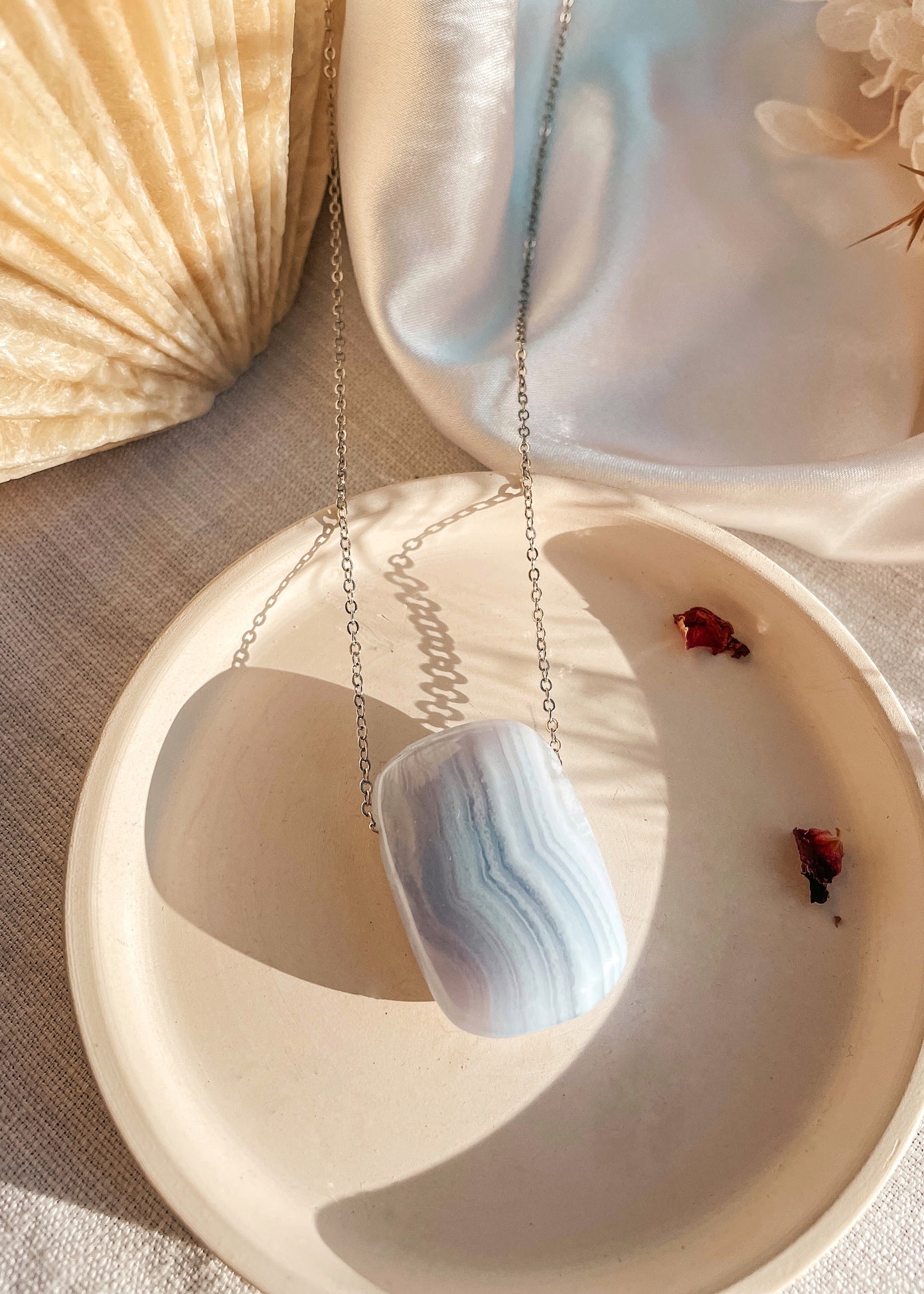 Blue Lace Agate Necklace