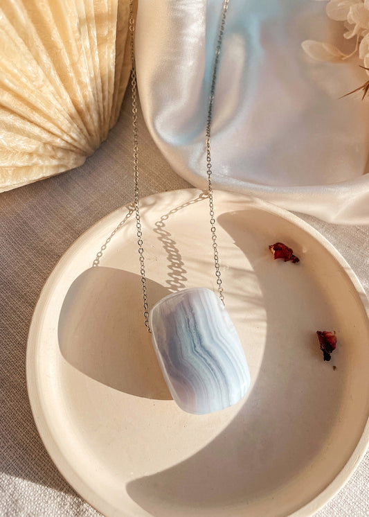 Blue Lace Agate Necklace