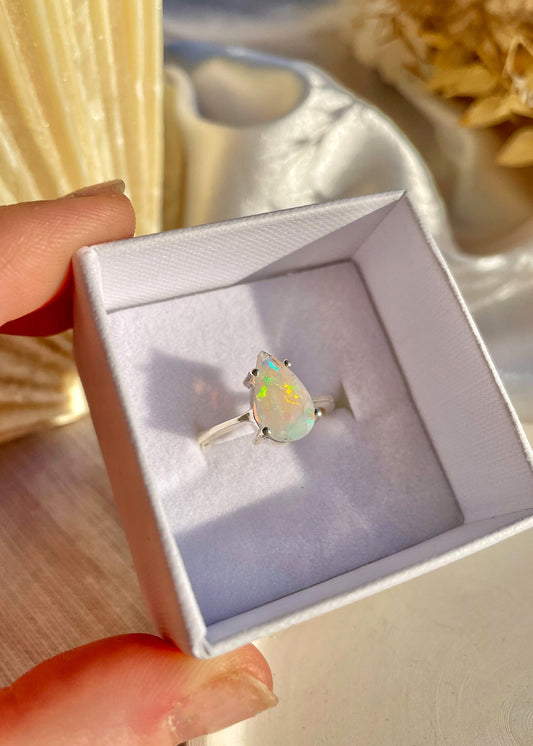 Natural Solid Opal Ring